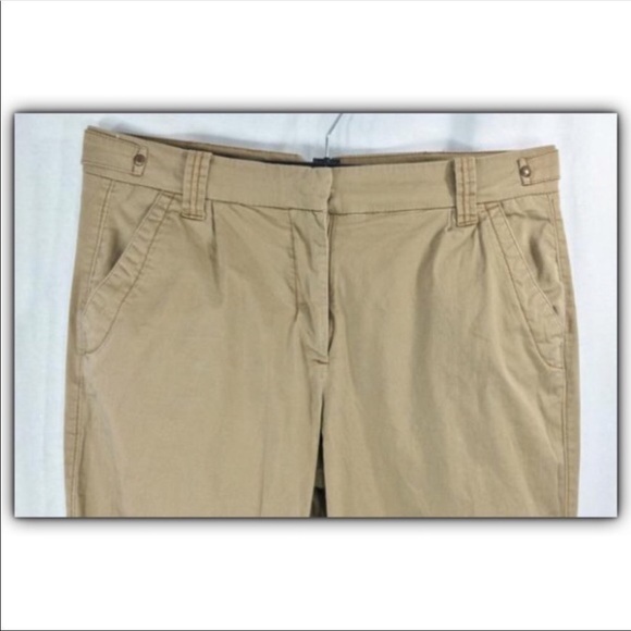 US Polo Assn khaki cropped capri clam digger skimmer pants size 14 - Picture 3 of 4
